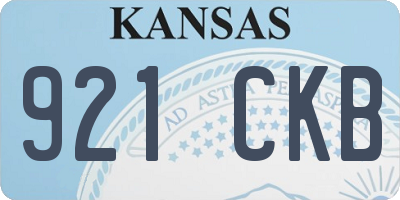 KS license plate 921CKB