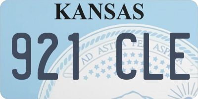 KS license plate 921CLE