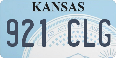 KS license plate 921CLG