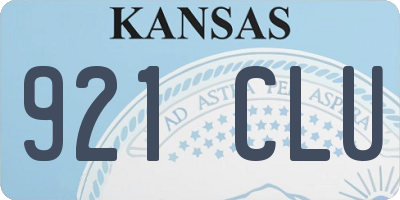 KS license plate 921CLU