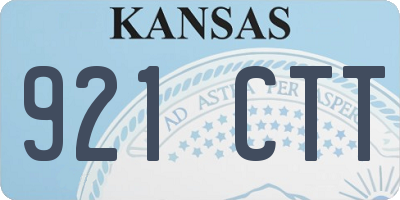 KS license plate 921CTT