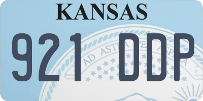 KS license plate 921DDP