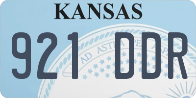KS license plate 921DDR
