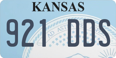 KS license plate 921DDS