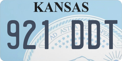 KS license plate 921DDT