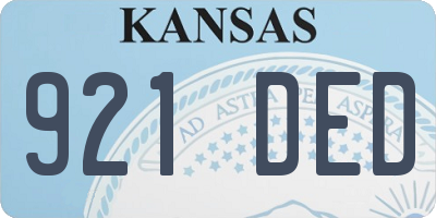 KS license plate 921DED