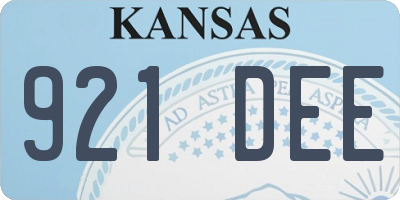 KS license plate 921DEE