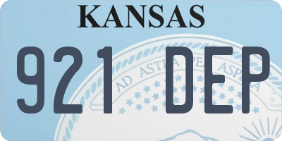 KS license plate 921DEP