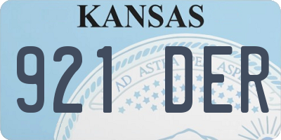 KS license plate 921DER