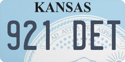KS license plate 921DET