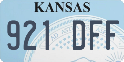 KS license plate 921DFF