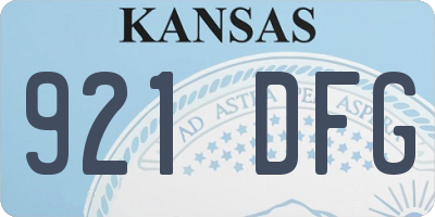 KS license plate 921DFG