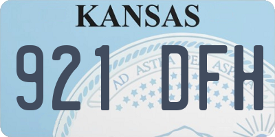 KS license plate 921DFH