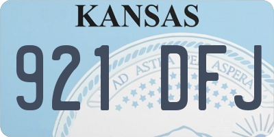 KS license plate 921DFJ