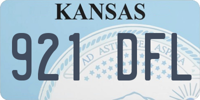 KS license plate 921DFL