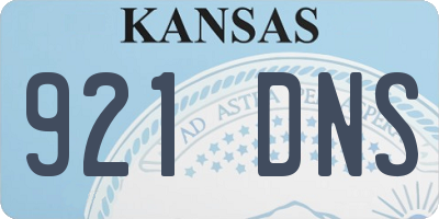 KS license plate 921DNS