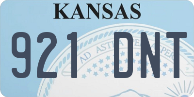 KS license plate 921DNT