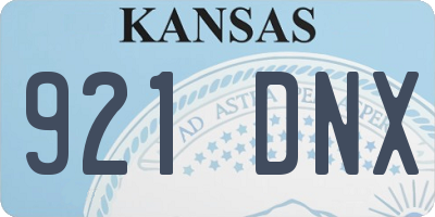 KS license plate 921DNX