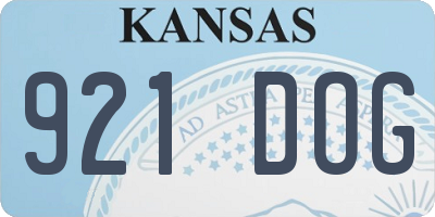 KS license plate 921DOG