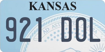 KS license plate 921DOL