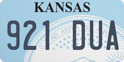 KS license plate 921DUA