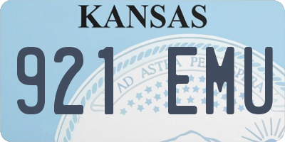 KS license plate 921EMU