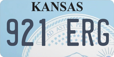 KS license plate 921ERG