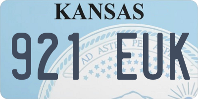KS license plate 921EUK