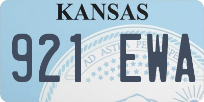 KS license plate 921EWA