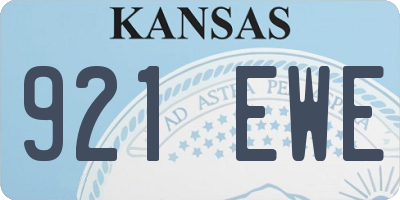 KS license plate 921EWE