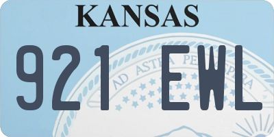 KS license plate 921EWL