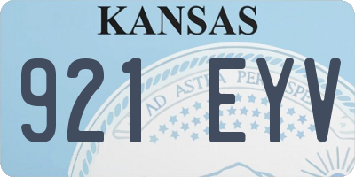 KS license plate 921EYV