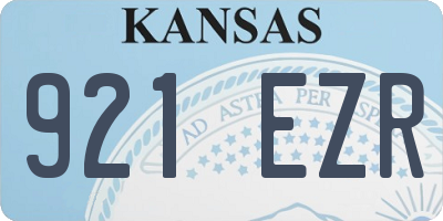 KS license plate 921EZR