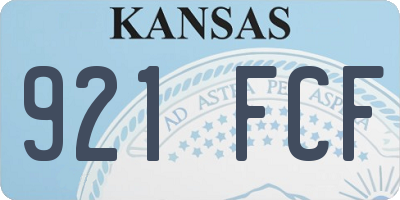KS license plate 921FCF