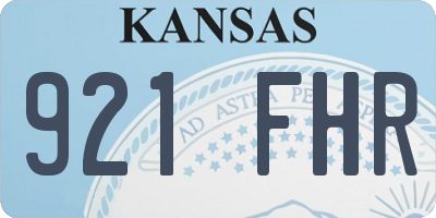 KS license plate 921FHR