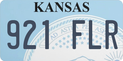 KS license plate 921FLR
