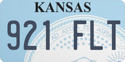 KS license plate 921FLT