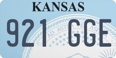 KS license plate 921GGE