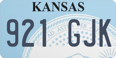 KS license plate 921GJK