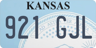 KS license plate 921GJL