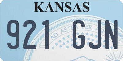 KS license plate 921GJN