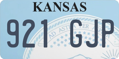 KS license plate 921GJP