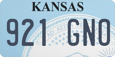 KS license plate 921GNO