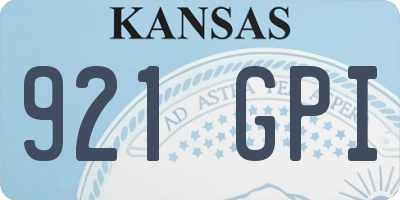 KS license plate 921GPI