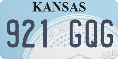 KS license plate 921GQG