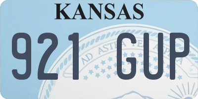 KS license plate 921GUP