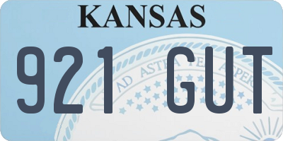 KS license plate 921GUT