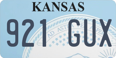 KS license plate 921GUX