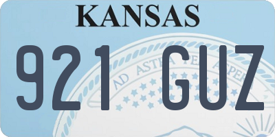 KS license plate 921GUZ