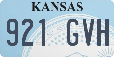KS license plate 921GVH